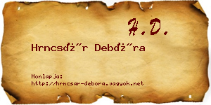 Hrncsár Debóra névjegykártya
